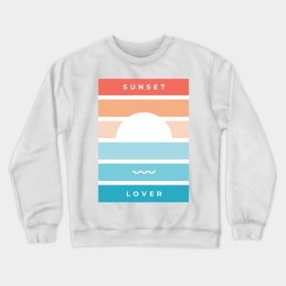 Sunset lover retro design Crewneck Sweatshirt